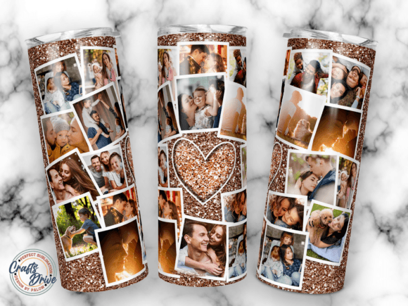 21 Photo Collage Tumbler 20oz PNG Graphics for Crafts