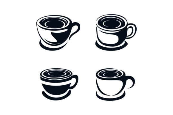 Abstract Coffee Cup Icon: Graphics & Icons for Local Branding