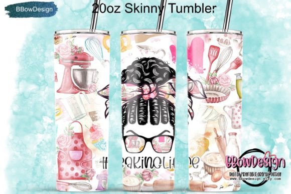 Afro Baking Life Tumbler Wraps: Graphics for Warm, Authentic Branding