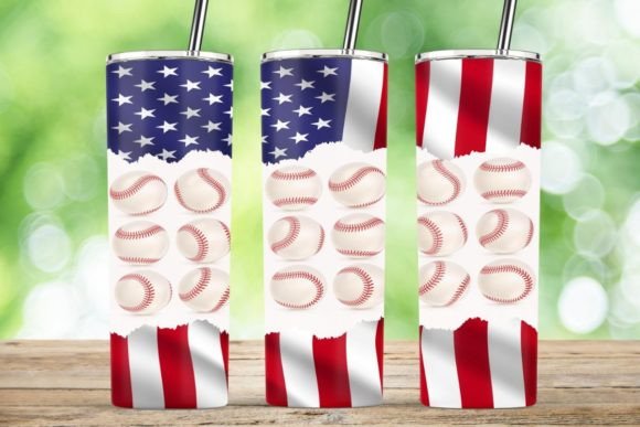American Baseball Sublimation Tumbler: Graphics for Crafts & Branding