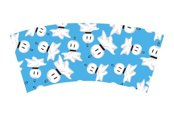 Cup Design with Rain Doll Pattern Theme: Graphics for Crafts