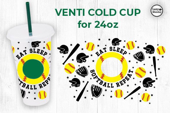 Eat Sleep Softball Graphics for Crafts & Content