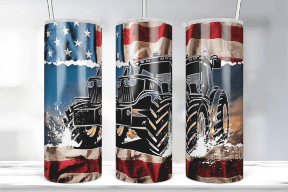 Farm Tractor 20Oz Tumbler Wrap: Graphics for Crafts & Content
