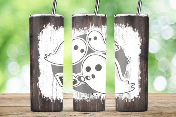 Ghost Says Boo 20 Oz Skinny Tumbler Wrap