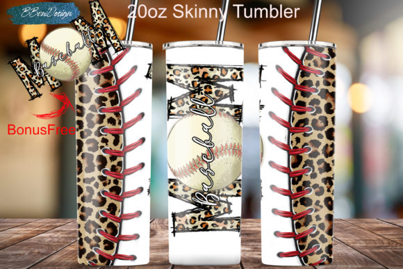 Leopard Baseball Mom Graphics for Tumbler Wraps