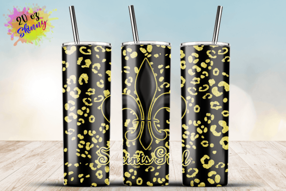 Leopard Saints Girl 20OZ Skinny Tumbler: Graphics for Crafts