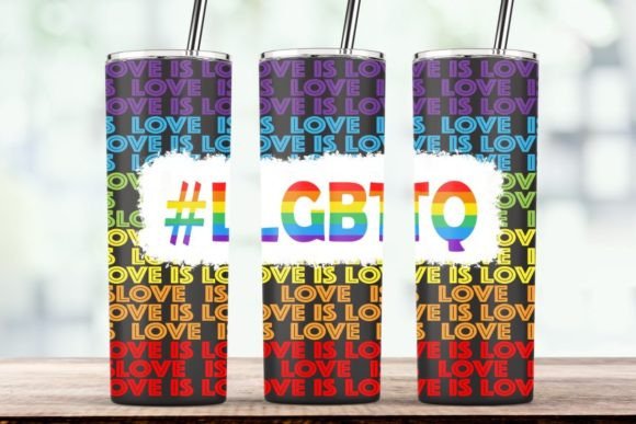 LGBTQ Tumbler Love is Love Tumbler Wrap Graphics for Crafts