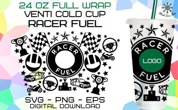 Racer Fuel Wrap Venti Cold Cup Graphics & Illustrations