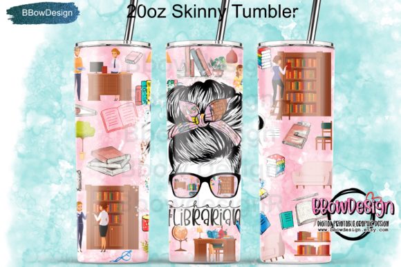 School Librarian Life Skinny Tumbler Graphics