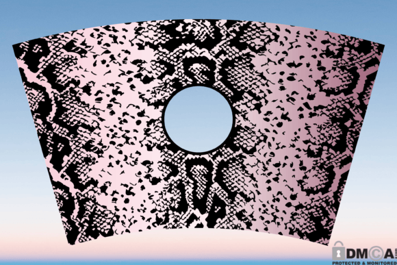 Snake Skin Scales 24oz Venti Wrap SVG: Graphics for Print Templates