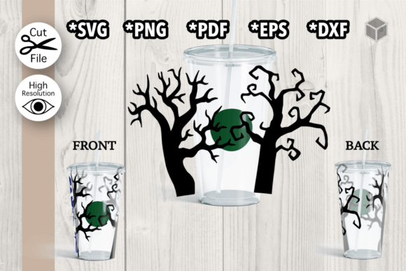 Spooky Trees Cup Wrap