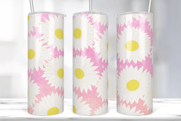 Sunflower Floral Skinny Tumbler Wrap: Graphics & Print Templates