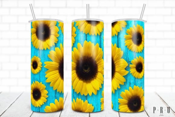 Sunflower PNG for 20 Oz Skinny Tumbler: Graphics & Crafts