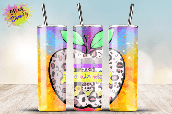 Teach Love Inspire PNG Tumbler Wrap – Graphics for Crafts